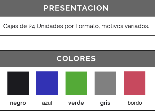 placa de presentación y colores